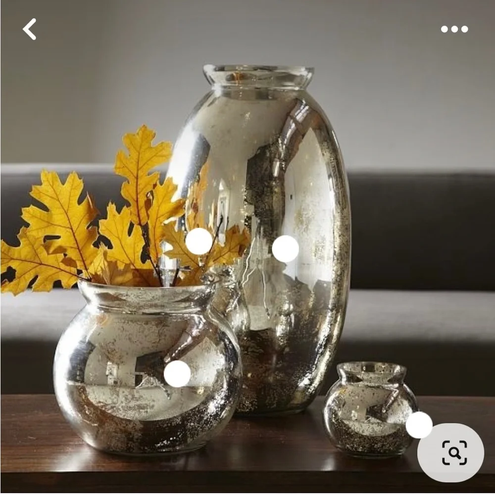 West Elm Mercury Glass Vase